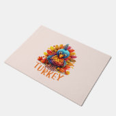 Cute Thanksgiving Turkije Deurmat (Schuin)