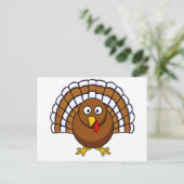 Cute Thanksgiving Turkije Feestdagenkaart (Staand voorkant)