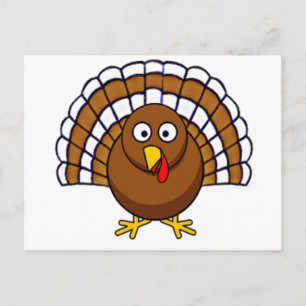 Cute Thanksgiving Turkije Feestdagenkaart