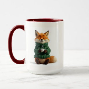 Cute Theetijd Rode Vos Knus Trui Koffiemok Mok