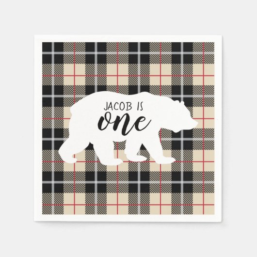 Cute Thomson Camel Pattern Beer 1e verjaardag Servet (Voorkant)