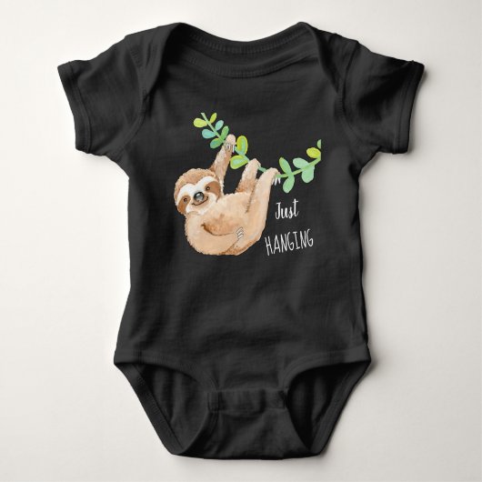 Cute Three Toed Sloth Custom Baby Jumper Romper (Voorkant)