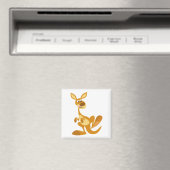 Cute Thumping Cartoon Kangaroo Magnet Magneet (Insitu (Vaatwasser))