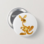Cute Thumping Cartoon Kangoeroe Knop Badge Ronde Button 5,7 Cm (Voorkant /achterkant)