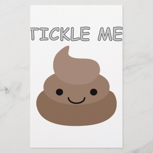 Cute Tickle Me Poop Emoji Briefpapier (Voorkant)