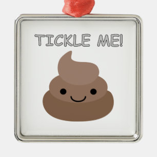 Cute Tickle Me Poop Emoji Metalen Ornament