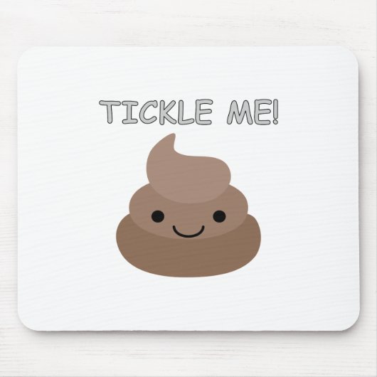 Cute Tickle Me Poop Emoji Muismat (Voorkant)
