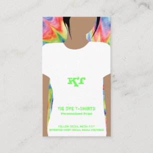 Cute Tie Dye All Over Warmte Transfer Vinyl Visitekaartje