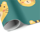 Cute Tiger Birthday Cadeaupapier (Rol Hoek)