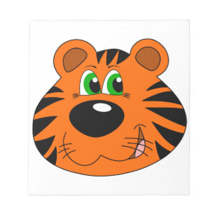 Cute Tiger Cartoon head Notitieblok