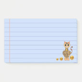 Cute Tiger Cat & Golden Confetti Post-it® Notes (Voorkant)