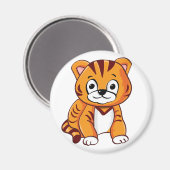 Cute Tiger Cub Magneet (Voorkant / Achterkant)