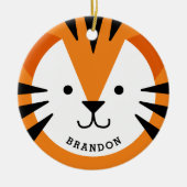 Cute Tiger Face Kind keramisch Ornament (Voorkant)