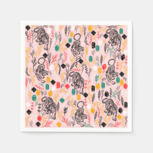Cute Tiger Paper Napkins Servet