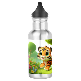 Cute Tiger Waterfles