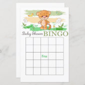 Cute tijger babyshower bingokaart (Voorkant / Achterkant)