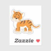 Cute tijger sticker (Vel)