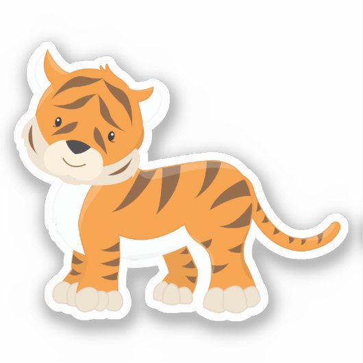 Cute tijger sticker (Voorkant)