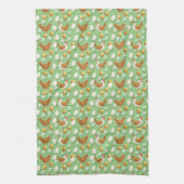 Cute tiled chickens pattern  theedoek (Verticaal)