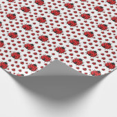 Cute tiled ladybug pattern cadeaupapier (Hoek)