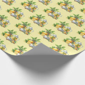 Cute tiled lemon tea pattern  cadeaupapier (Hoek)