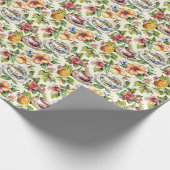 Cute tiled tea party cadeaupapier (Hoek)