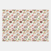 Cute tiled tea party inpakpapier vel (Voorkant 2)