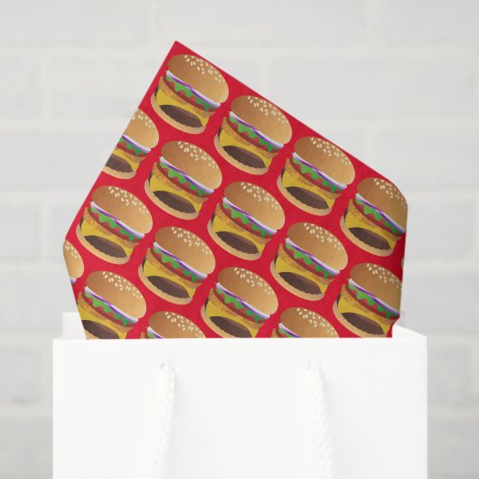Cute tiling-hamburger-patroonpartij tissuepapier (Cadeauzakje)