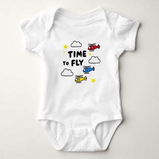 Cute Time To Fly Helicopters Romper