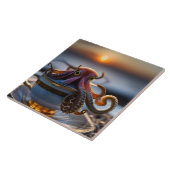  Cute tiny octopus in a teacup at sunrise Tegeltje (Zijkant)