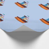 Cute Tiny Tugboat Thunder-Cove  Cadeaupapier (Hoek)