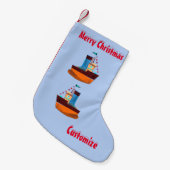 Cute Tiny Tugboat Thunder-Cove Kleine Kerstsok (Voorkant (Hangend))