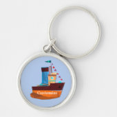 Cute Tiny Tugboat Thunder-Cove Sleutelhanger (Voorkant)