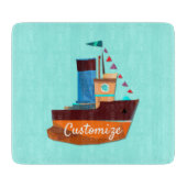 Cute Tiny Tugboat Thunder-Cove Snijplank (Voorkant)