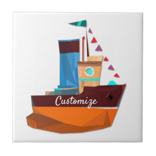 Cute Tiny Tugboat Thunder-Cove Tegeltje