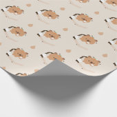 Cute Tired Capybara Cadeaupapier (Hoek)