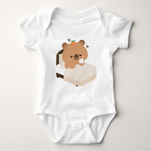 Cute Tired Capybara Romper (Voorkant)