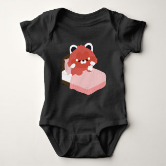 Cute Tired Red Panda Romper