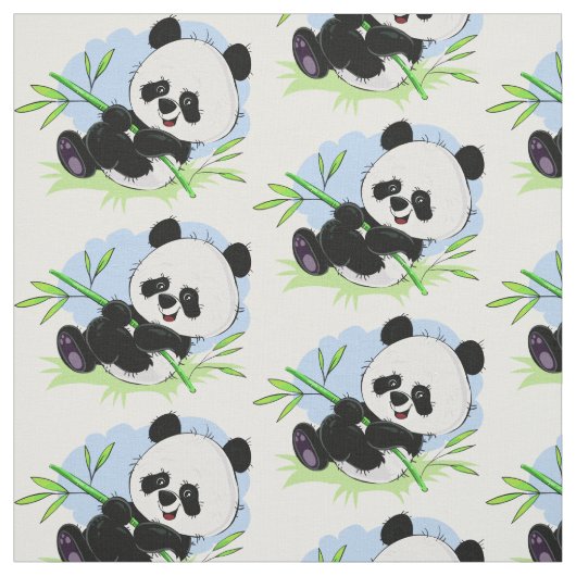 Cute tissu Panda 1/4 (Échantillon)