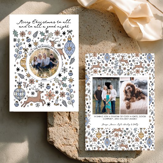 Cute To All a Good Night Photo Christmas Feestdagenkaart