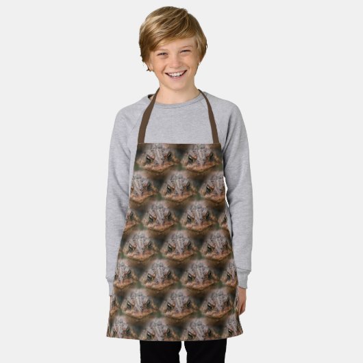 Cute Toad Face Animal Pattern Schort (Gedragen)