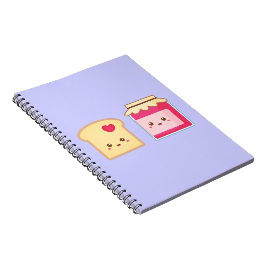 Cute Toast and Strawberry Jam, Spread Love Notitieboek (Rechterzijde)