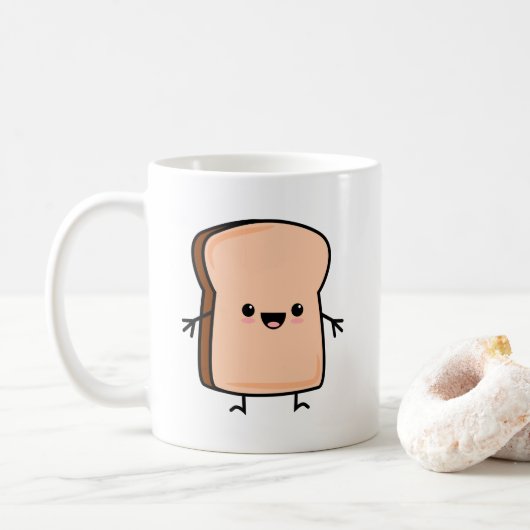 Cute Toast Bread Koffiemok (Met donut)