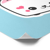 Cute Toaster met Happy Toast Poster (Hoek)