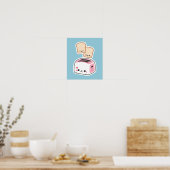 Cute Toaster met Happy Toast Poster (Keuken)