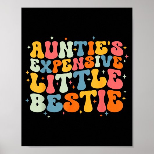 Cute Toddler Boy Girl Funny Aunties Expensive Litt Poster (Voorkant)