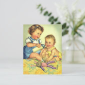  Cute Toddlers, uitnodiging van de Birthday Party (Staand voorkant)