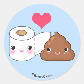 Cute Toilet & Poop BFF Sticker