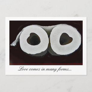 Cute toiletpapier bruiloft kaart