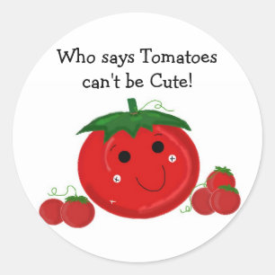 Cute tomaten ronde sticker